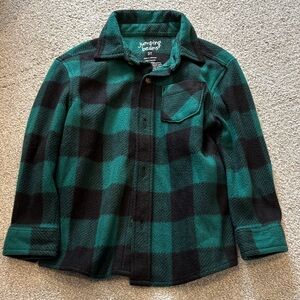 Jumping Beans Kids Plaid Shirt in Green and Black